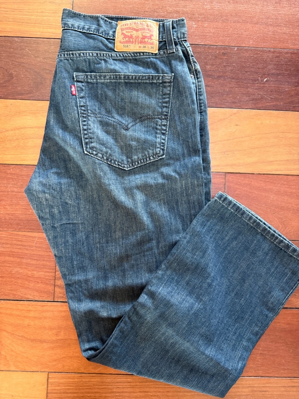 Levi's Straight-Leg Dark Blue Mens Jeans